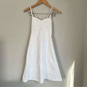 XBAAL White Sleeveless Cotton Dress Size XS/Small Smocked Back
